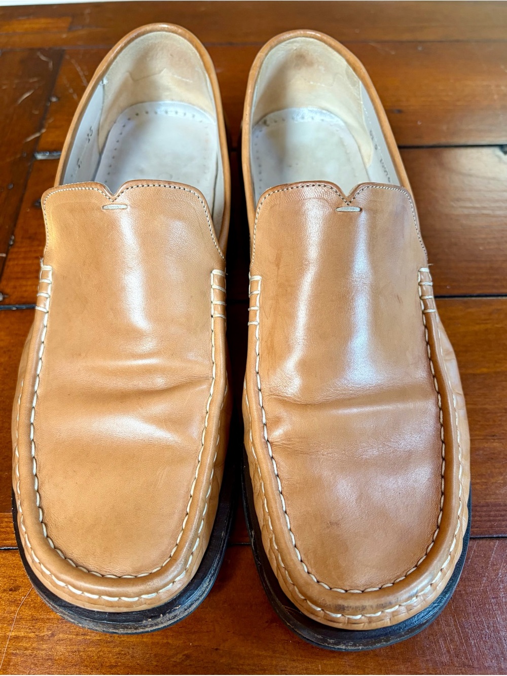 Cole Haan Tan Leather Women's Loafers made in Italy